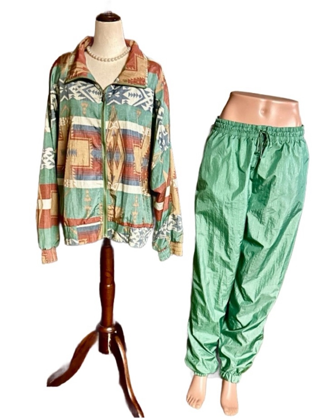 Andy John’s • Vintage • Large • Aztec Design • Multi-Pastel Colors • Tracksuit